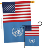 United Nations US Friendship - Nationality Flags of the World Vertical Impressions Decorative Flags HG140679 Made In USA