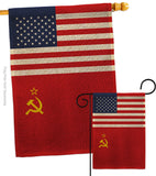 USSR US Friendship - Nationality Flags of the World Vertical Impressions Decorative Flags HG140681 Made In USA