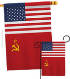 USSR US Friendship - Nationality Flags of the World Vertical Impressions Decorative Flags HG140681 Made In USA