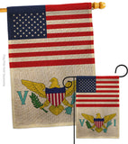 Virgin Islands US Friendship - Nationality Flags of the World Vertical Impressions Decorative Flags HG140690 Made In USA