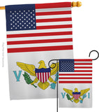 Virgin Islands US Friendship - Nationality Flags of the World Vertical Impressions Decorative Flags HG140690 Made In USA