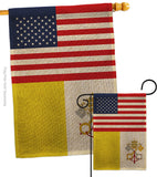 Vatican City US Friendship - Nationality Flags of the World Vertical Impressions Decorative Flags HG140883 Made In USA