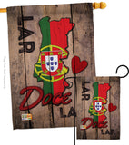 Country Porugal Lar Doce Lar - Nationality Flags of the World Vertical Impressions Decorative Flags HG192028 Made In USA