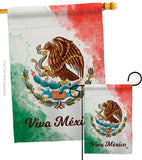 Viva Mexico - Nationality Flags of the World Vertical Impressions Decorative Flags HG192276 Made In USA