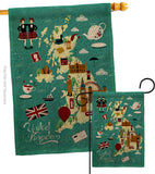 British Fun - Nationality Flags of the World Vertical Impressions Decorative Flags HG192527 Made In USA