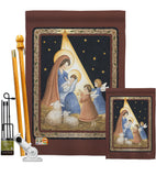 The Lord is Born - Nativity Winter Vertical Impressions Decorative Flags HG114091 Made In USA