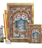 Peace on Earth Doves & Nativity - Nativity Winter Vertical Impressions Decorative Flags HG114125 Made In USA