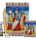 Three Wise Men - Nativity Winter Vertical Impressions Decorative Flags HG114212 Made In USA