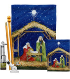 Nativity of Jesus - Nativity Winter Vertical Impressions Decorative Flags HG114214 Made In USA