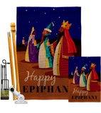 Celebrate Epiphany - Nativity Winter Vertical Impressions Decorative Flags HG114241 Made In USA