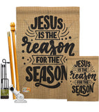 Jueus the Reason - Nativity Winter Vertical Impressions Decorative Flags HG137199 Made In USA