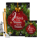 Jesus is the Reason - Nativity Winter Vertical Impressions Decorative Flags HG191059 Made In USA