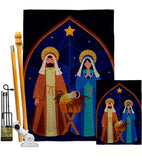 Nativity of Jesus - Nativity Winter Vertical Impressions Decorative Flags HG192687 Made In USA