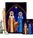 Nativity of Jesus - Nativity Winter Vertical Impressions Decorative Flags HG192687 Made In USA