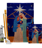 King Is Born - Nativity Winter Vertical Impressions Decorative Flags HG192703 Made In USA