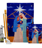 King Is Born - Nativity Winter Vertical Impressions Decorative Flags HG192703 Made In USA