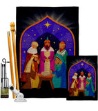 3 Wise Kings - Nativity Winter Vertical Impressions Decorative Flags HG192705 Made In USA