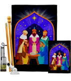 3 Wise Kings - Nativity Winter Vertical Impressions Decorative Flags HG192705 Made In USA