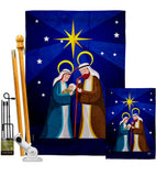 Birth Of King - Nativity Winter Vertical Impressions Decorative Flags HG192710 Made In USA