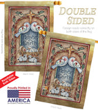 Peace on Earth Doves & Nativity - Nativity Winter Vertical Impressions Decorative Flags HG114125 Made In USA