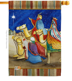 Three Kings - Nativity Winter Vertical Impressions Decorative Flags HG114213 Made In USA