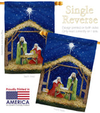 Nativity of Jesus - Nativity Winter Vertical Impressions Decorative Flags HG114214 Made In USA