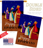 Celebrate Epiphany - Nativity Winter Vertical Impressions Decorative Flags HG114241 Made In USA