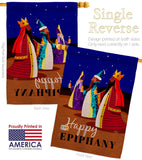 Celebrate Epiphany - Nativity Winter Vertical Impressions Decorative Flags HG114241 Made In USA