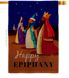 Celebrate Epiphany - Nativity Winter Vertical Impressions Decorative Flags HG114241 Made In USA