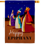 Celebrate Epiphany - Nativity Winter Vertical Impressions Decorative Flags HG114241 Made In USA