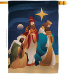 Three King - Nativity Winter Vertical Impressions Decorative Flags HG192261 Made In USA