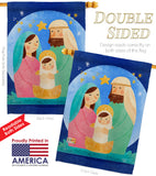 Nativity Jesus - Nativity Winter Vertical Impressions Decorative Flags HG192297 Made In USA