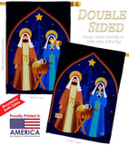 Nativity of Jesus - Nativity Winter Vertical Impressions Decorative Flags HG192687 Made In USA