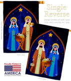 Nativity of Jesus - Nativity Winter Vertical Impressions Decorative Flags HG192687 Made In USA