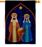 Nativity of Jesus - Nativity Winter Vertical Impressions Decorative Flags HG192687 Made In USA