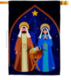 Nativity of Jesus - Nativity Winter Vertical Impressions Decorative Flags HG192687 Made In USA