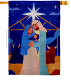 King Is Born - Nativity Winter Vertical Impressions Decorative Flags HG192703 Made In USA