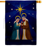 Birth Of King - Nativity Winter Vertical Impressions Decorative Flags HG192710 Made In USA