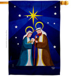 Birth Of King - Nativity Winter Vertical Impressions Decorative Flags HG192710 Made In USA