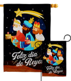 Feliz Dia De Reyes - Nativity Winter Vertical Impressions Decorative Flags HG114006 Made In USA