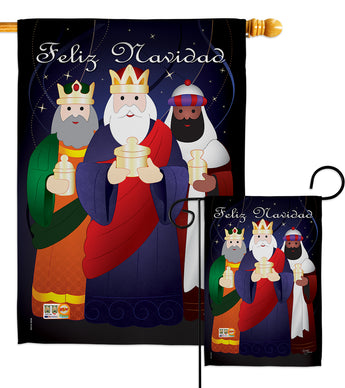 Feliz Navidad - Nativity Winter Vertical Impressions Decorative Flags HG114081 Imported
