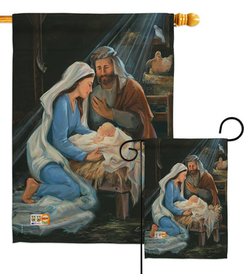 Nativity - Nativity Winter Vertical Impressions Decorative Flags HG114090 Made In USA