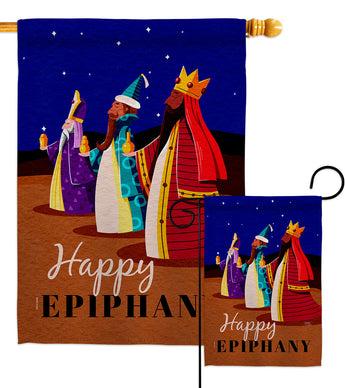Celebrate Epiphany - Nativity Winter Vertical Impressions Decorative Flags HG114241 Made In USA