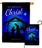 Birth Of Christ - Nativity Winter Vertical Impressions Decorative Flags HG114250 Made In USA