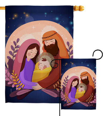 Nativity Night - Nativity Winter Vertical Impressions Decorative Flags HG137268 Made In USA