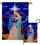 King Is Born - Nativity Winter Vertical Impressions Decorative Flags HG192703 Made In USA