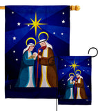 Birth Of King - Nativity Winter Vertical Impressions Decorative Flags HG192710 Made In USA