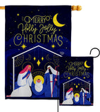 Merry Nativity Family - Nativity Winter Vertical Impressions Decorative Flags HG192712 Made In USA