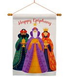 Dia De Los Reyes - Nativity Winter Vertical Impressions Decorative Flags HG114007 Made In USA