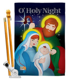 O' Holy Night - Nativity Winter Vertical Impressions Decorative Flags HG114077 Imported